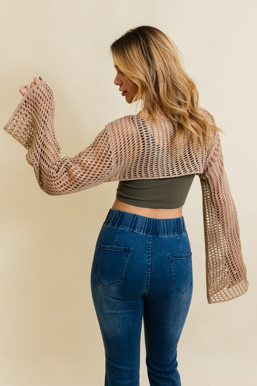 Loom Knitted Cropped Sweater