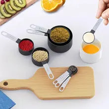 4PCS/8PCS plastic measuring cup Spoon Set Stainless Steel handle Kitchen Baking Tools Accessories Weighing gadgets