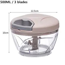 500/900ML Manual Meat Mincer Garlic Chopper Hand Pull Press Crusher Vegetable Grinder Chili Onion Cutter Kitchen Cooking Tools