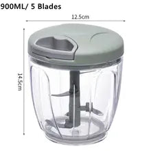 500/900ML Manual Meat Mincer Garlic Chopper Hand Pull Press Crusher Vegetable Grinder Chili Onion Cutter Kitchen Cooking Tools