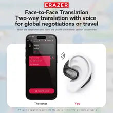 Translator Earphone Erazer XT66 AI Wireless Headphones Bluetooth Translation Earbuds real-time Translate DIY Equalizer APP