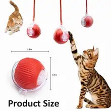 Cat Interactive Ball Toy USB Rechargeable Smart Pet Dog Cat Toy Automatic Training Rolling Ball for Cat dog toy