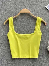 Tank Top Women Sexy Backless Y2k Top Slim Fit Bottoming Blouse Solid Crop Top Sleeveless Camis Mujer