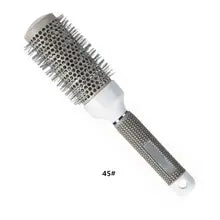 Salon Styling Tool Nylon Comb Cylinder Curly Hair Rolling Comb Thermal Aluminum Tube Round Barrel Hair Comb