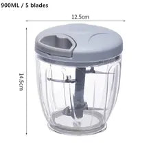 500/900ML Manual Meat Mincer Garlic Chopper Hand Pull Press Crusher Vegetable Grinder Chili Onion Cutter Kitchen Cooking Tools