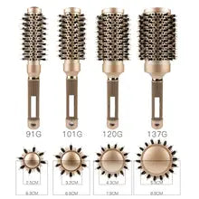 Salon Styling Tool Nylon Comb Cylinder Curly Hair Rolling Comb Thermal Aluminum Tube Round Barrel Hair Comb