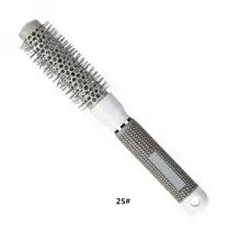 Salon Styling Tool Nylon Comb Cylinder Curly Hair Rolling Comb Thermal Aluminum Tube Round Barrel Hair Comb