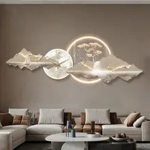 Art Mural Wall Clocks Aesthetic Led Design Creative Silent Wall Watch Restaurant Simple Fashion Wanduhr Living Room Decoration