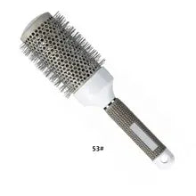 Salon Styling Tool Nylon Comb Cylinder Curly Hair Rolling Comb Thermal Aluminum Tube Round Barrel Hair Comb