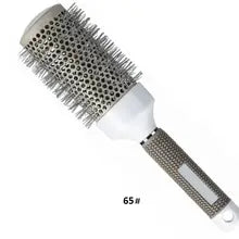 Salon Styling Tool Nylon Comb Cylinder Curly Hair Rolling Comb Thermal Aluminum Tube Round Barrel Hair Comb