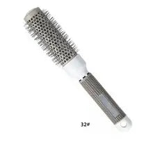 Salon Styling Tool Nylon Comb Cylinder Curly Hair Rolling Comb Thermal Aluminum Tube Round Barrel Hair Comb