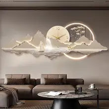 Art Mural Wall Clocks Aesthetic Led Design Creative Silent Wall Watch Restaurant Simple Fashion Wanduhr Living Room Decoration