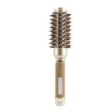 Salon Styling Tool Nylon Comb Cylinder Curly Hair Rolling Comb Thermal Aluminum Tube Round Barrel Hair Comb