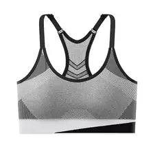 Women Breathable Sports Bra Absorb Sweat Shockproof Padded Gym Running Fitness Double Layer Seamless Yoga Sports Bra Underwear