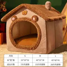 Foldable Pet House Removable Washable Cat House Puppy Cave Sofa Pet Bed House for Extra Small Dogs and Small and Medium Cats