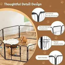 Dog Playpen Indoor Fence 16 Panel 40" Height Metal Exercise Pen with Door Small Puppy/Medium/Large Dogs Animal Pet for Outdoor