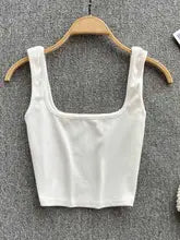 Tank Top Women Sexy Backless Y2k Top Slim Fit Bottoming Blouse Solid Crop Top Sleeveless Camis Mujer