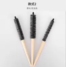 Small Round Hair Brush Pro Salon Teasing Back Hair Brushes Wood Slimline Comb Hair Brush Extension Hairdressing Styling DIY Tool